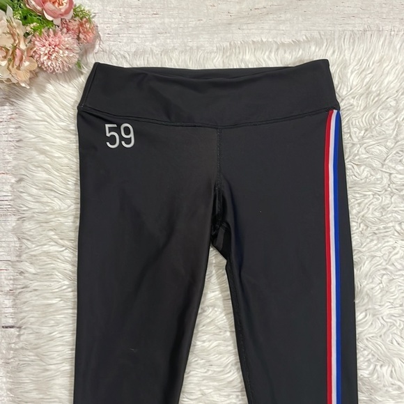 Splits59 Single Racer Stripe Logo Mid Rise 7/8 Leggings - Picture 5 of 10